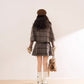 Library Plaid Capelet & Mini Skirt Set (Grey)