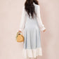 Frozen Twofer Knitted Sweater Dress (Blue/White)