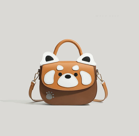 Red Panda Crossbody Bag (Brown)