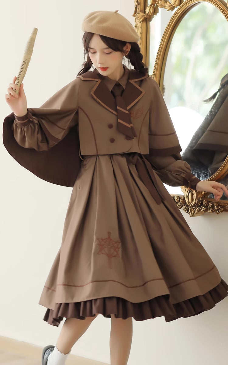 Little Witch Academia Dress & Capelet Set (2 Colors)