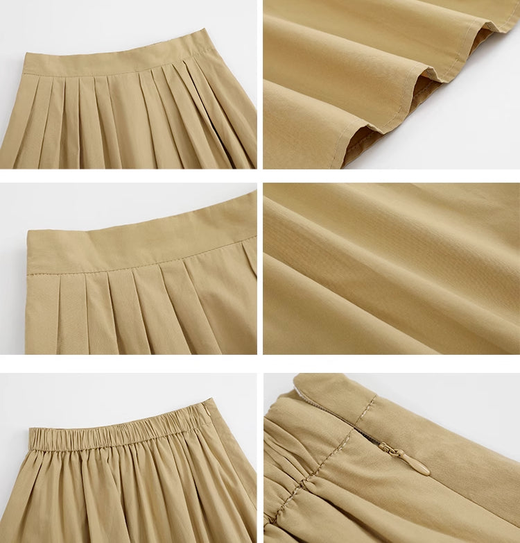 Essential Pleated Midi Skirt (2 Colors)