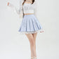 Bow Lace Pleated Mini Skirt (7 Colors)