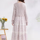 Iris Floral Lace Midi Cami Dress & Cardigan (Purple)