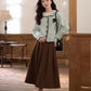 Peppermint Mocha Collared Cardigan (Mint)