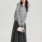 Braided Knit Bows Cardigan (Gray)