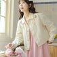 Ditsy Floral Embroidered Jacket (White)