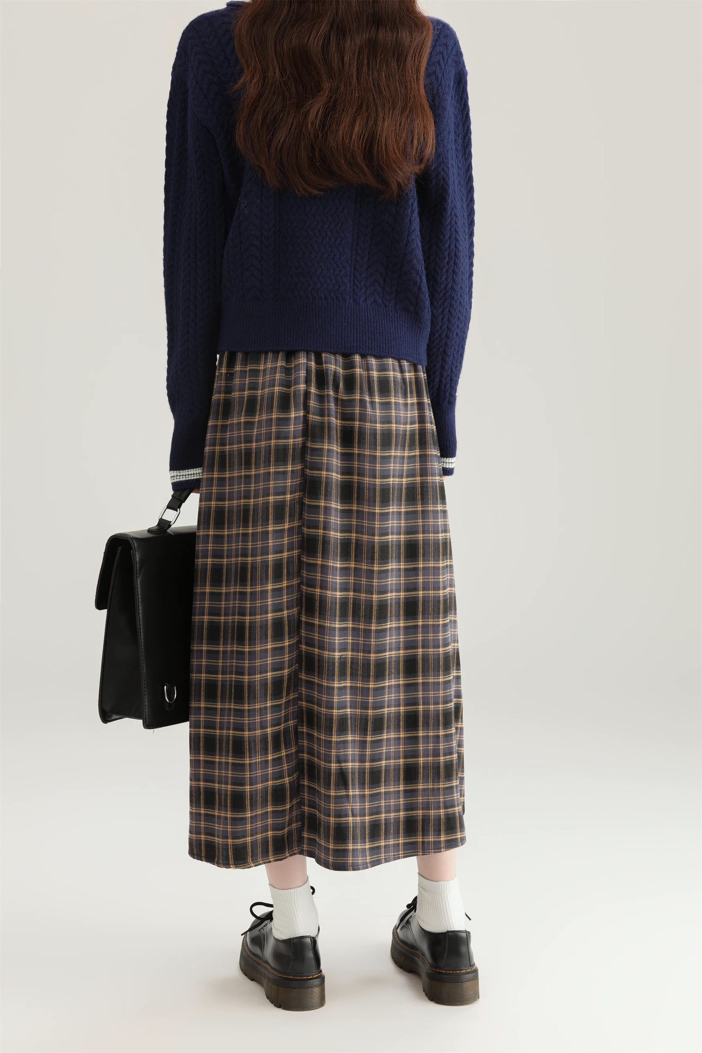 Autumnal Plaid Midi Skirt (3 Colors)