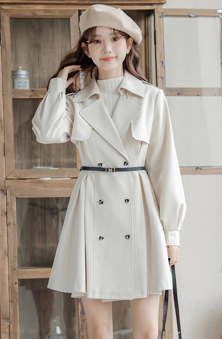 Vanilla Bean Trench Coat (Off-White)