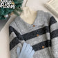 Varsity Stripe Collared Cardigan (3 Colors)