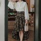 Ornate Lace Puff Sleeve Blouse (Cream)