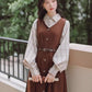 Button Up Suede Pinafore Dress (4 Colors)