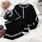 Preppy Stripe 3-Piece Knit Set (3 Colors)