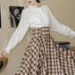 Choco Plaid Midi Skirt (Brown)