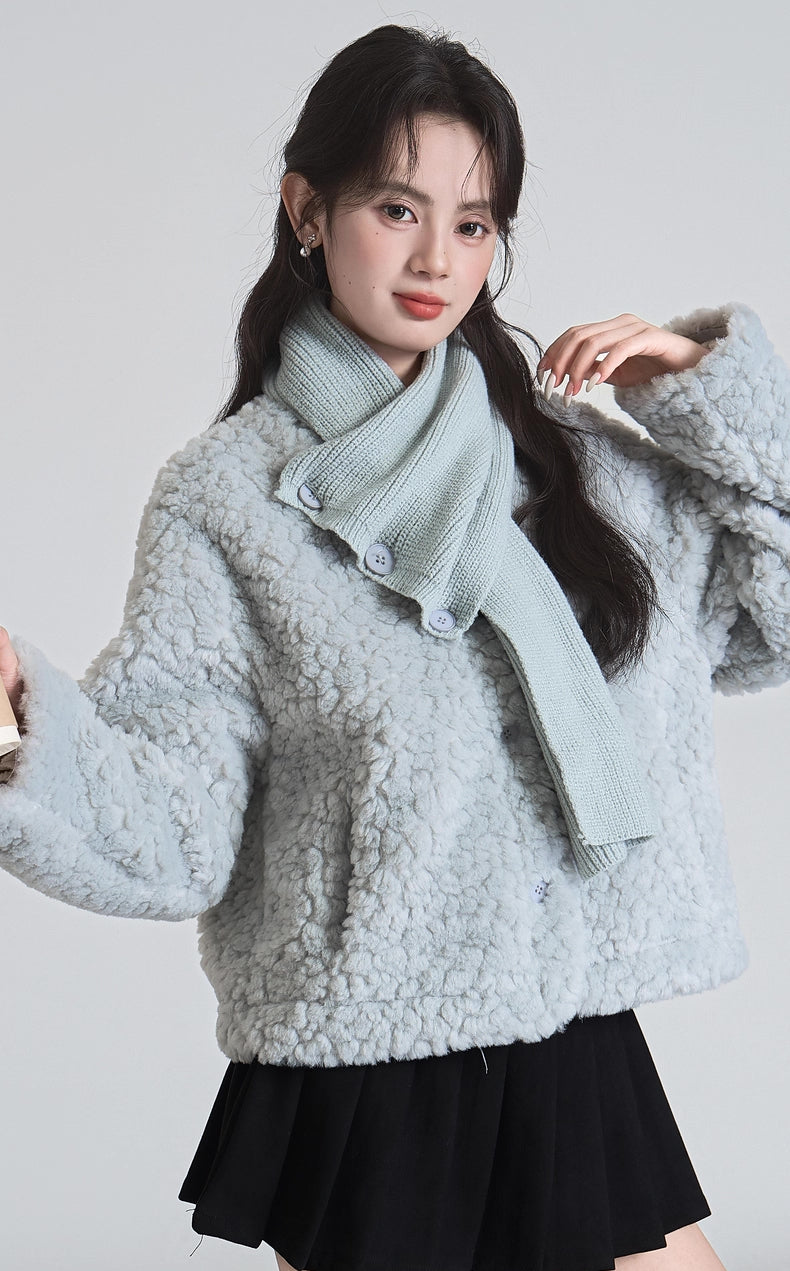 Sherpa Scarf Jacket (2 Colors)