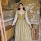 Folklore Faux Two-Piece Corset Dress (Mustard)