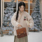Snowy Wishes Cross Collar Jacket (3 Colors)