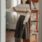 Cinnamon Fair Isle Sweater (Cream)