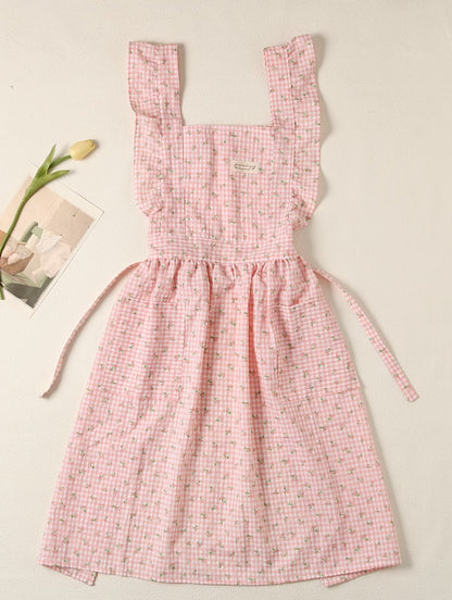 Gingham Floral Apron (2 Colors)