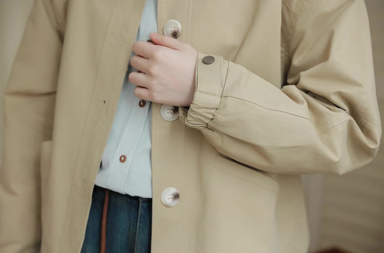 Boyfriend Utility Jacket (Khaki)