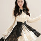 Medieval Punk Mini Dress & Corset Belt (Cream/Black)