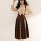 Newsgirl Plaid Suspender Skirt & Blouse Set (2 Colors)