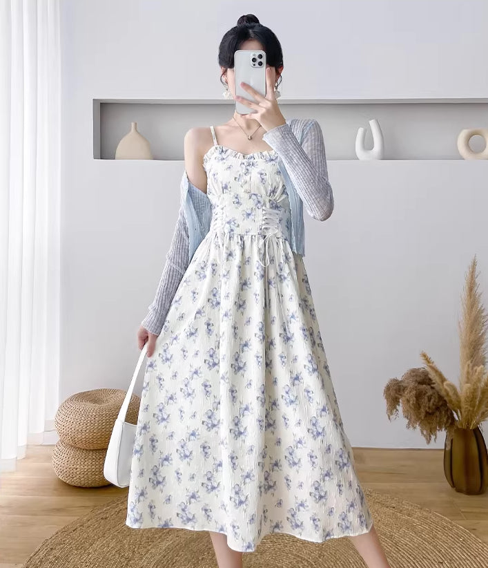 Hibiscus Lace Up Cami Dress (2 Colors)