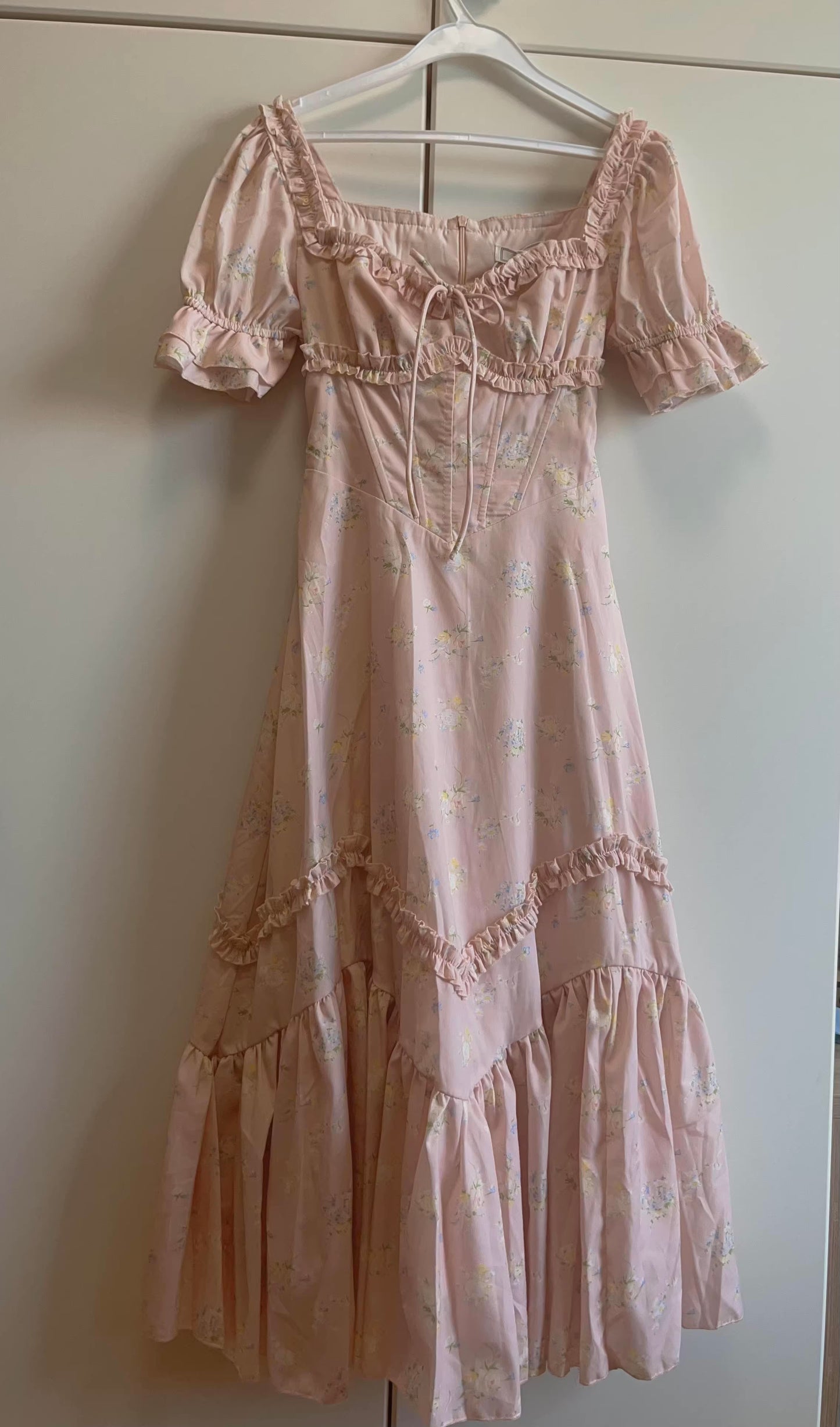 Afternoon Tea Floral Dress (Pink)