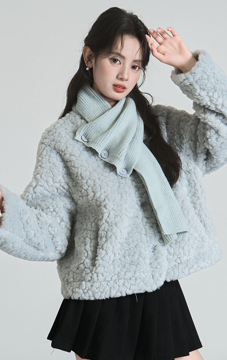 Sherpa Scarf Jacket (2 Colors)