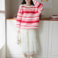 Strawberry Cheesecake Stripe Sweater (Pink/Cream)