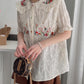 Squirreling Around Embroidered Blouse (2 Colors)