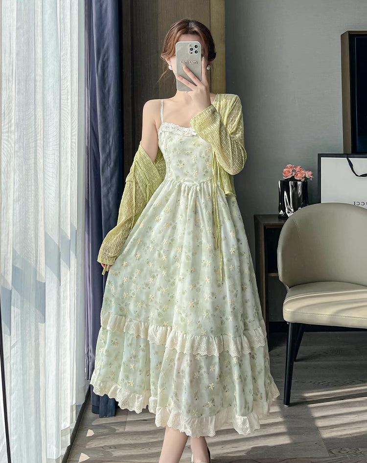 Watercolor Rose Cami Midi Dress (3 Colors)