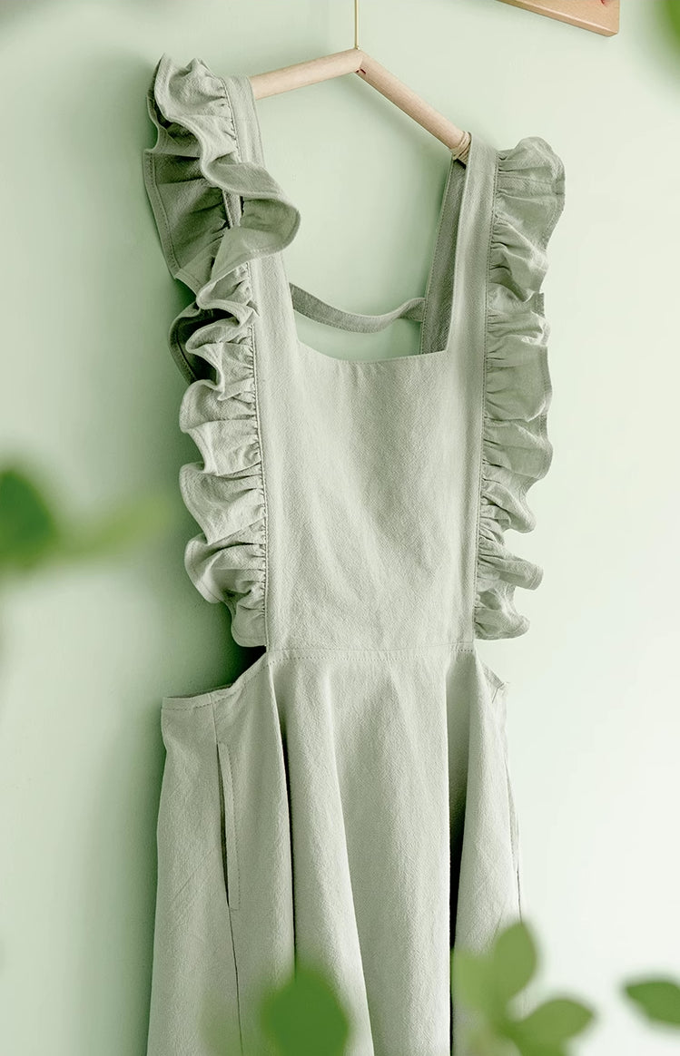 Frilly Mini Apron (Green)