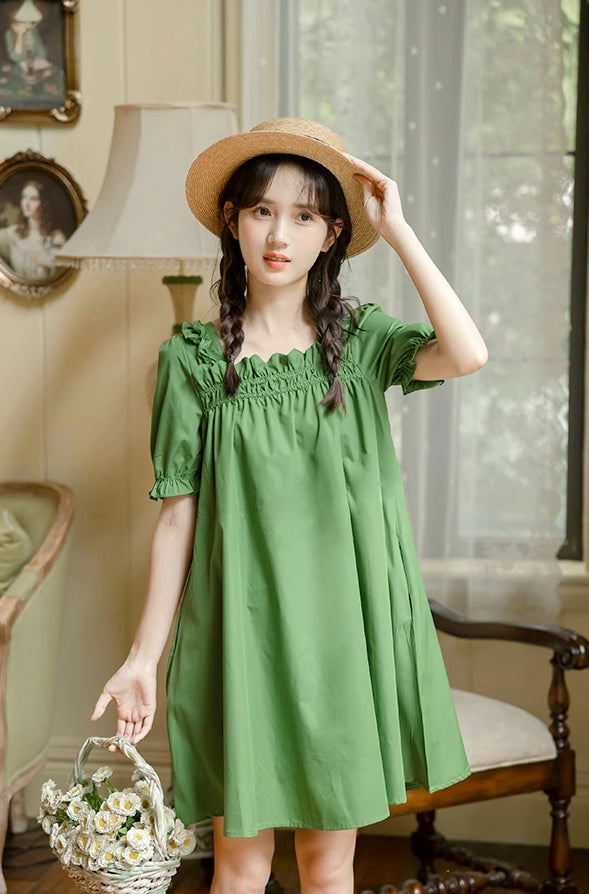 Forest Fairy Shift Dress (Green)