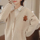 Bear Stitch Cardigan (Khaki)