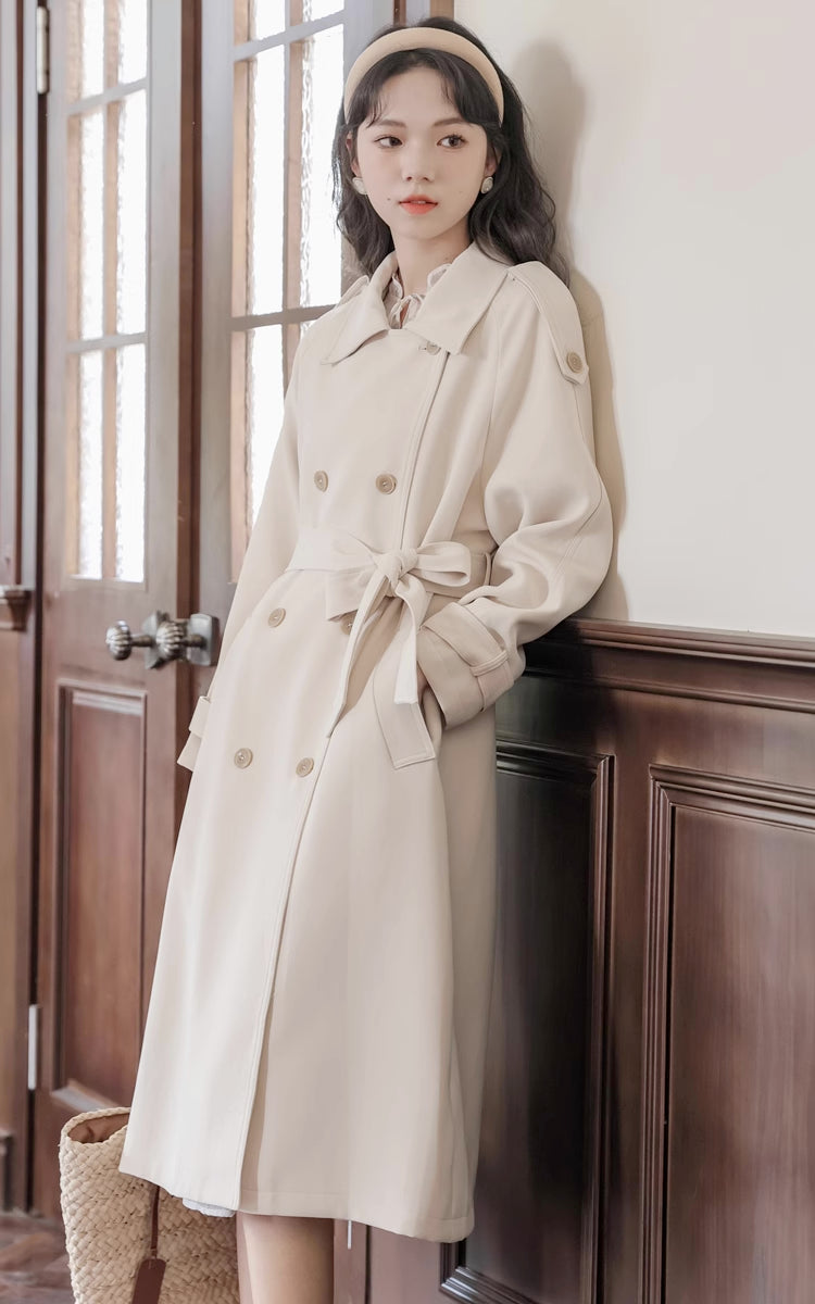 Essential Trench Coat (White)