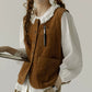 Corduroy Pocketful Vest (Brown)