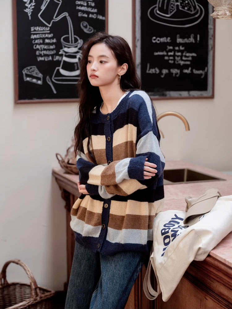 Retro Stripe Cardigan (2 Colors)