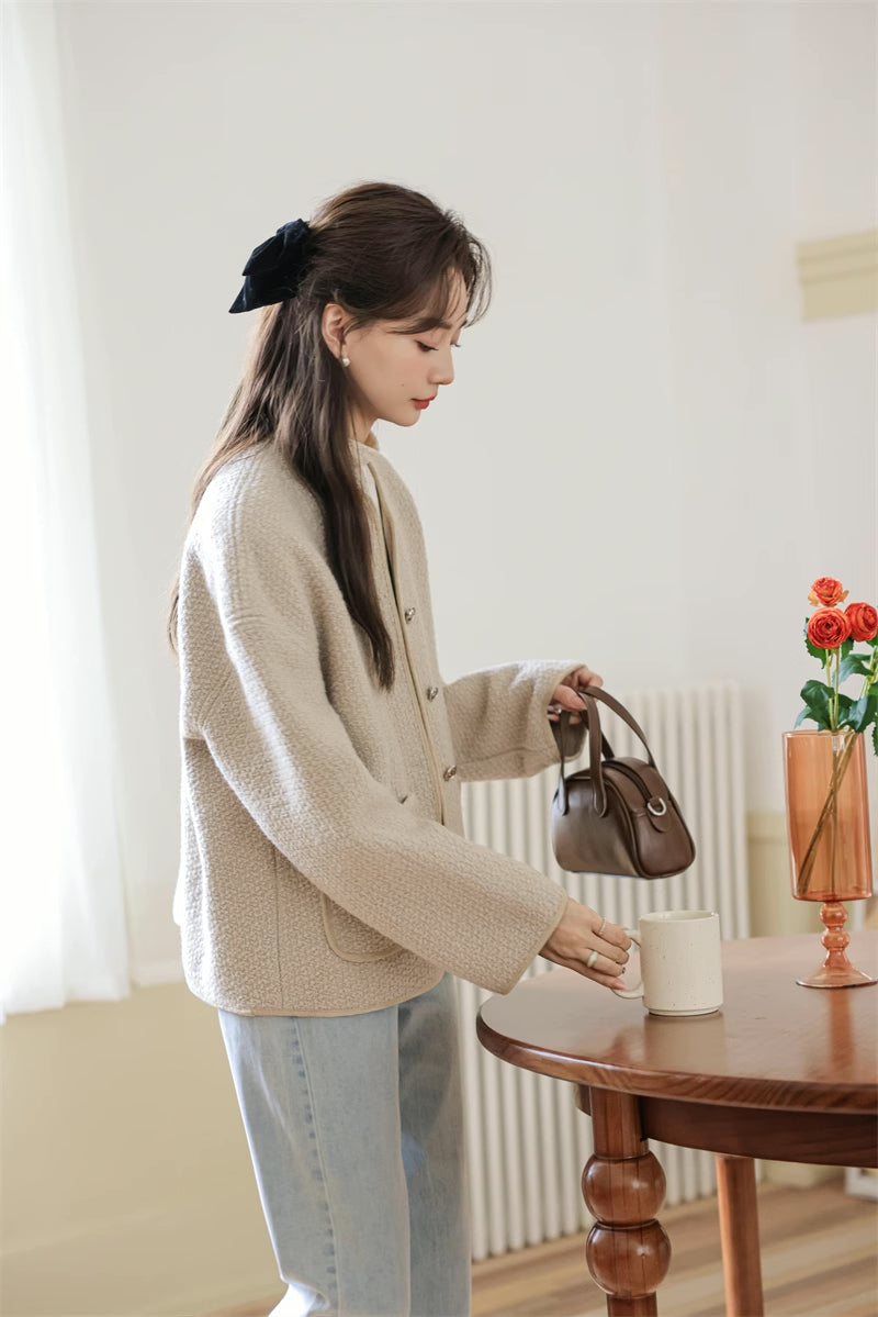 Boucle Knit Jacket (2 Colors)