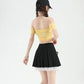 Bow Lace Pleated Mini Skirt (7 Colors)