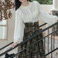 Ornate Lace Puff Sleeve Blouse (Cream)