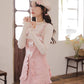Sweet Little Baker Mini Pinafore Dress (Pink)