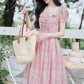 Patchwork Floral Maxi Dress (Pink)