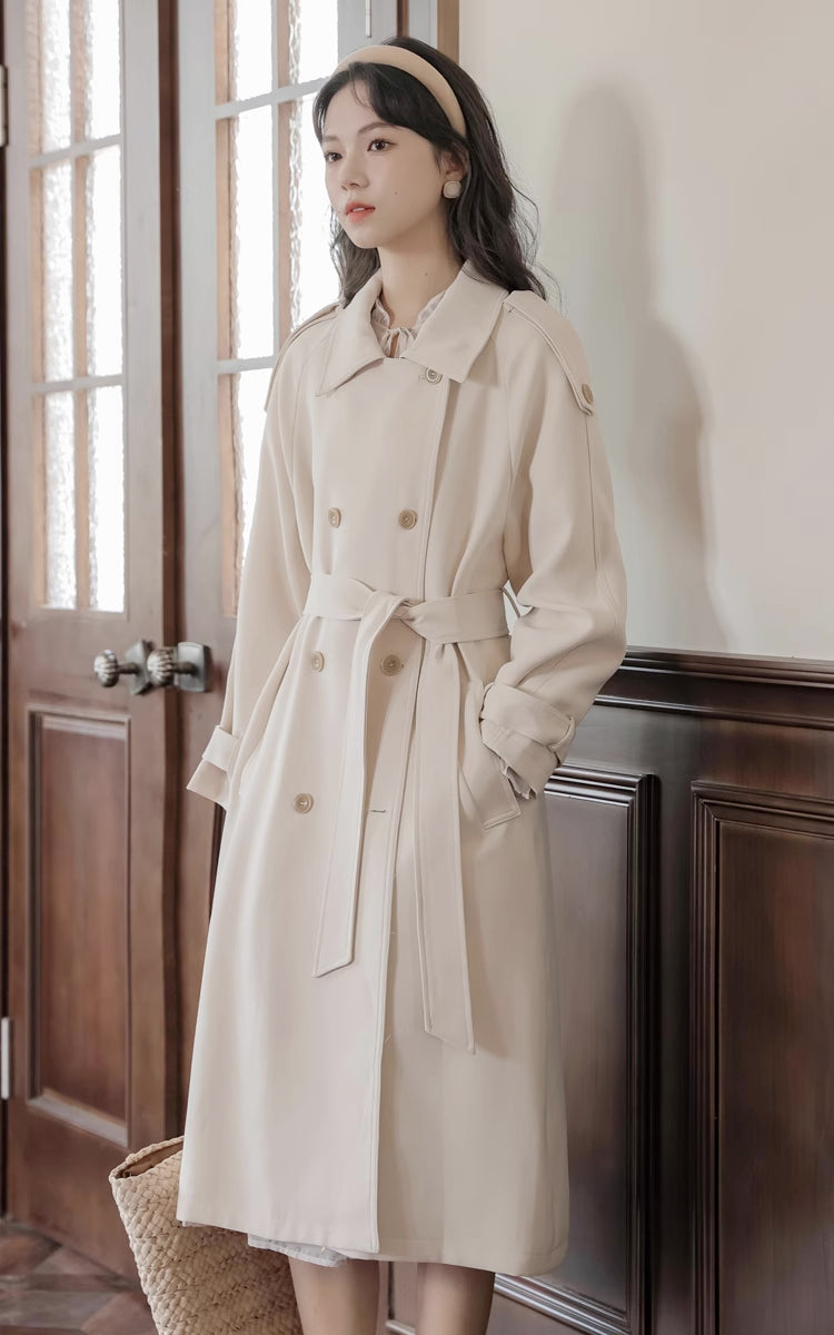 Essential Trench Coat (White)