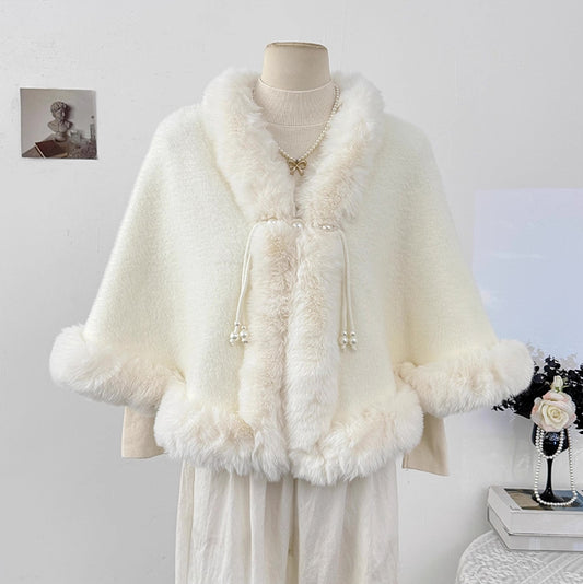 Fuzzy Faux Fur Capelet ( 4Colors)