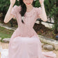 Blossom Tea Midi Dress (Pink)