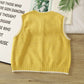 Garden Sisters Embroidered Button Vest (4 Colors)