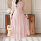 Blossom Tea Midi Dress (Pink)