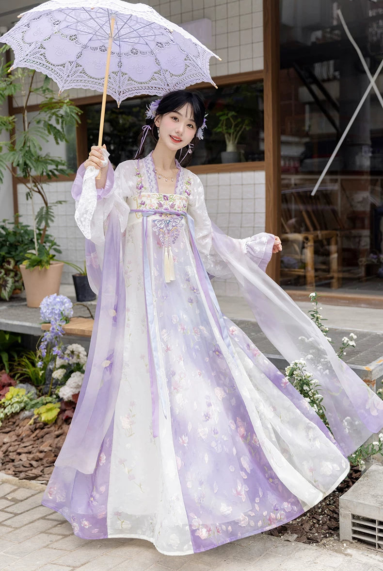 Butterfly Wings Qixiong Ruqun Set (Purple)