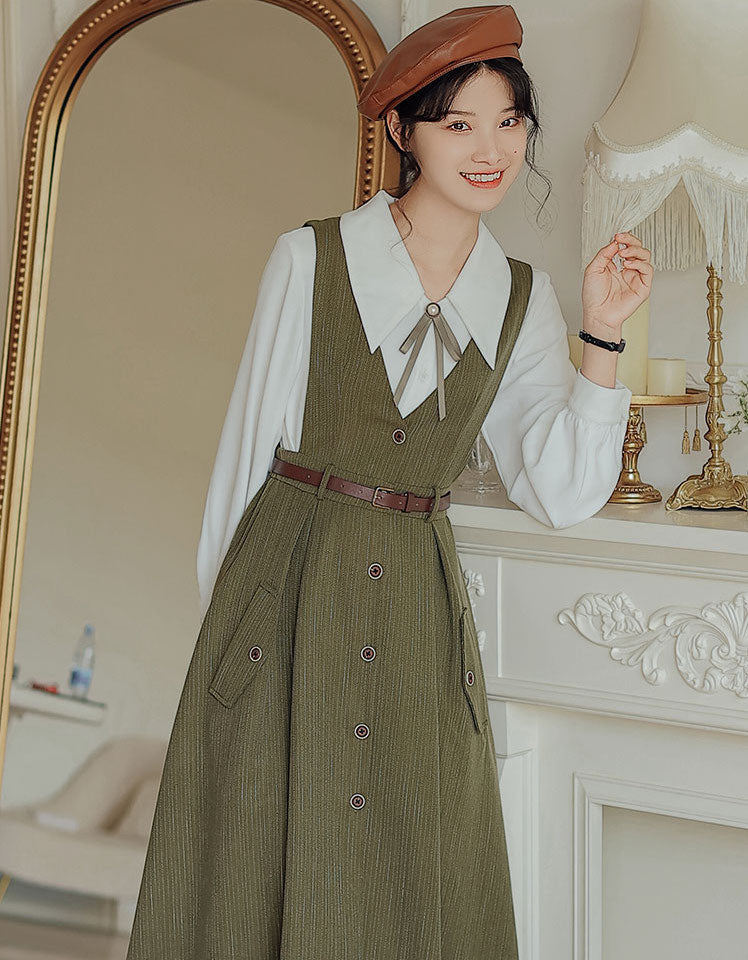 reiss pinstripe pinafore dress grey Sound on., I genuinely could not get over this voice note from a pal who recently bought the Elodie pinafore dress. Had to share it with you., The Elodie pinafore has seemingly become everyones