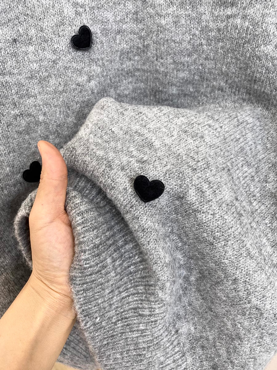 Polka Hearts Sweater (4 Colors)